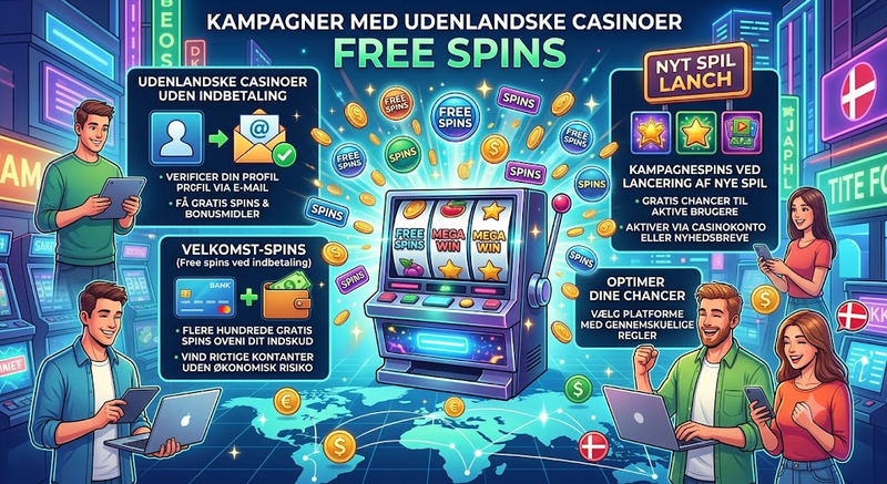 Kampagner med udenlandske casinoer free spins